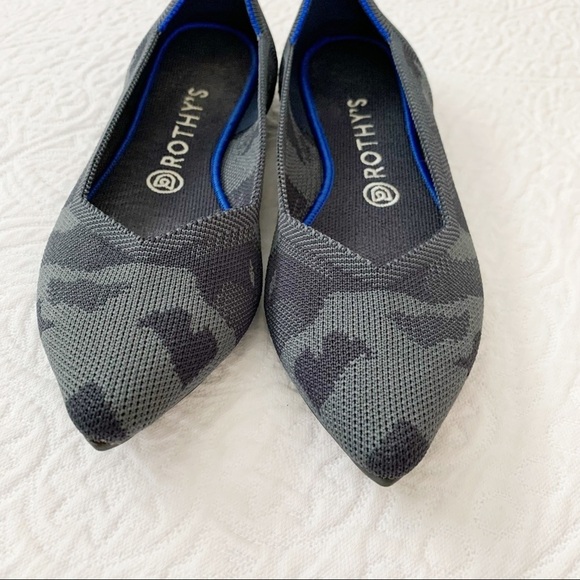 Rothy's Pointed-Toe Flats, Dark‎ Camo (Sz 8.5) - Picture 3 of 9